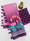 MG 391 Plain Linen Digital Printed Sarees Wholesale Shop In Surat